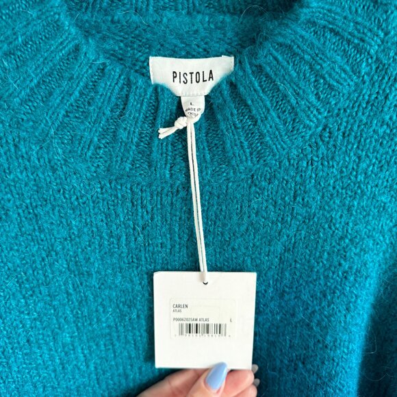 NWT Pistola Teal Blue Sweater - Oversized, Size: Large - Picture 5 of 14